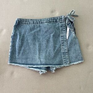 RSQ Blue Skorts with Wrap Tie Design